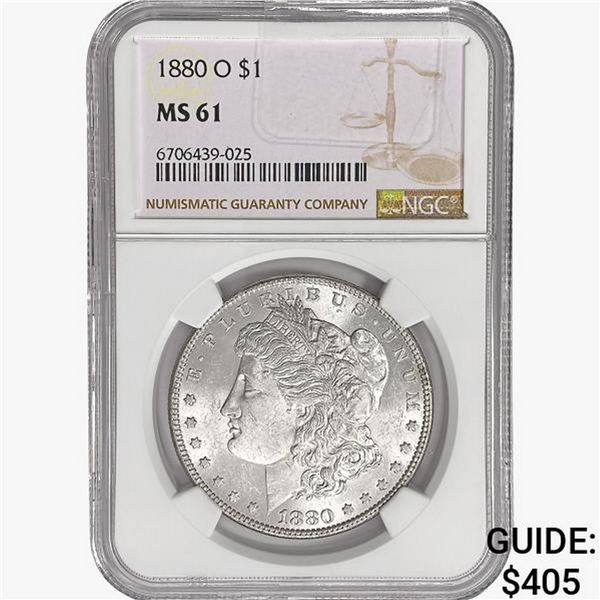 1880-O Morgan Silver Dollar NGC MS61