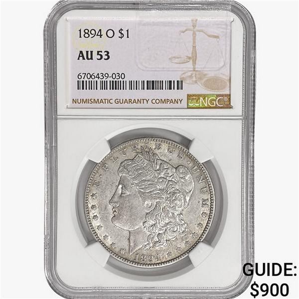 1894-O Morgan Silver Dollar NGC AU53