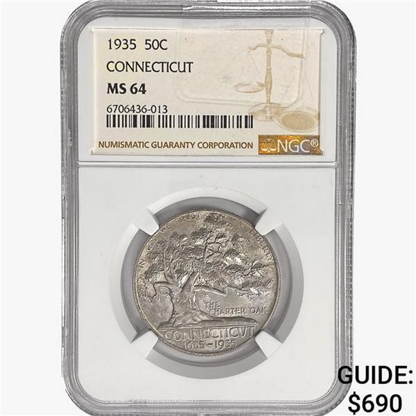1935 Connecticut Half Dollar NGC MS64