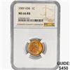 Image 1 : 1909 VDB Wheat Cent NGC MS66 RB