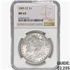 Image 1 : 1885-CC Morgan Silver Dollar NGC MS63