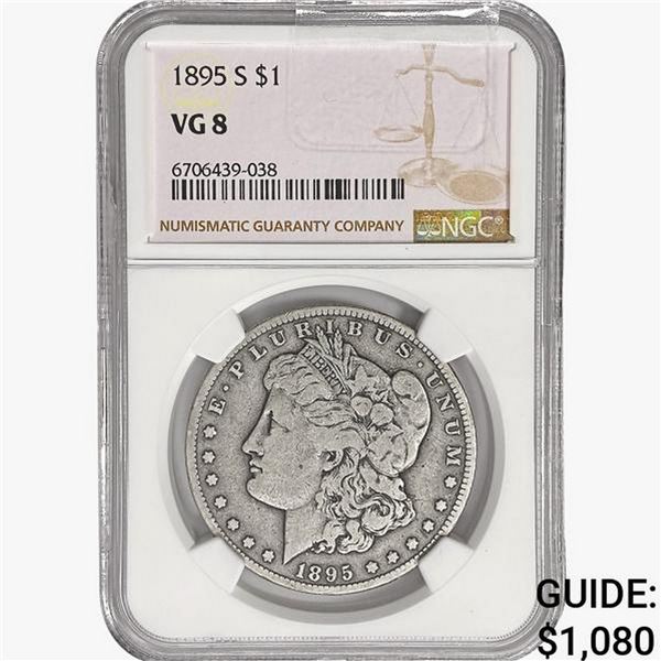 1895-S Morgan Silver Dollar NGC VG8
