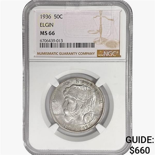 1936 Elgin Half Dollar NGC MS66