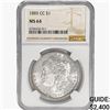 Image 1 : 1885-CC Morgan Silver Dollar NGC MS64