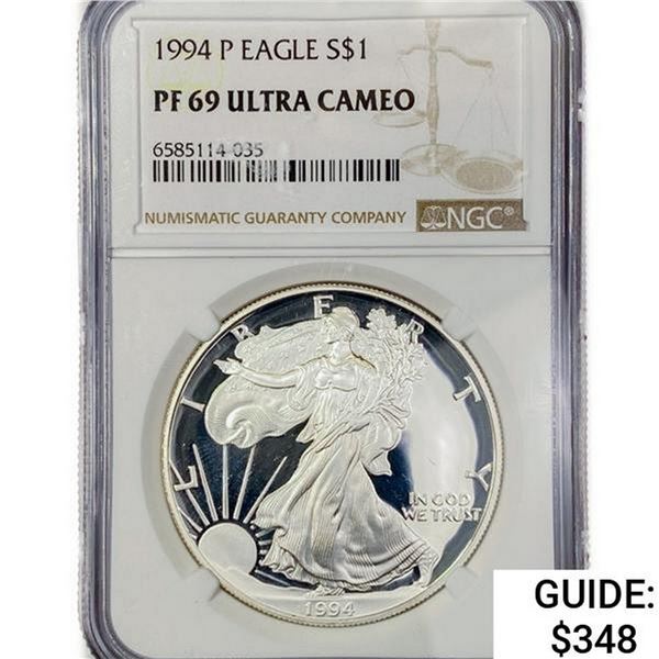 1994-P American Silver Eagle NGC PF69 UC
