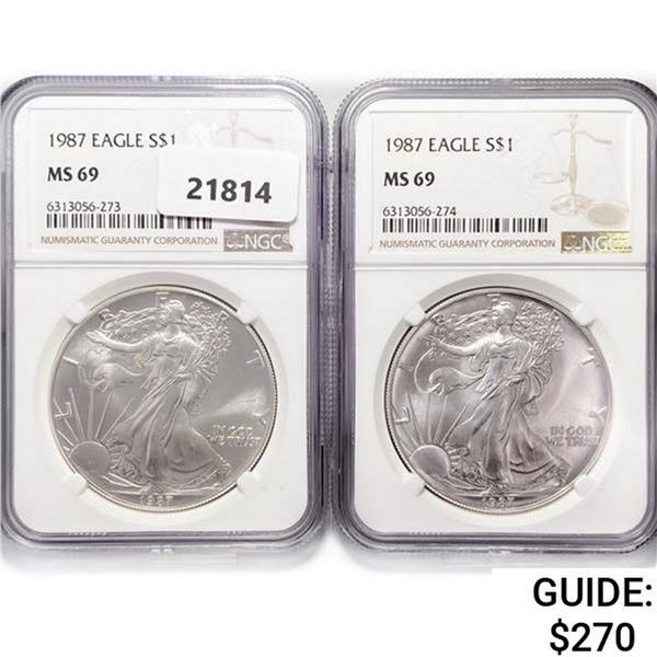 1987 Set [2] NGC MS69