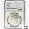 Image 1 : 1902 Morgan Silver Dollar NGC MS61