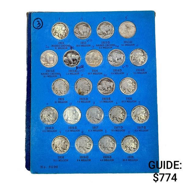 1913-1938 Buffalo Nickel Set [64 Coins]