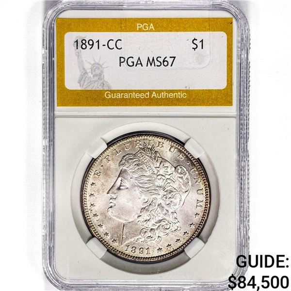 1891-CC Morgan Silver Dollar PGA MS67