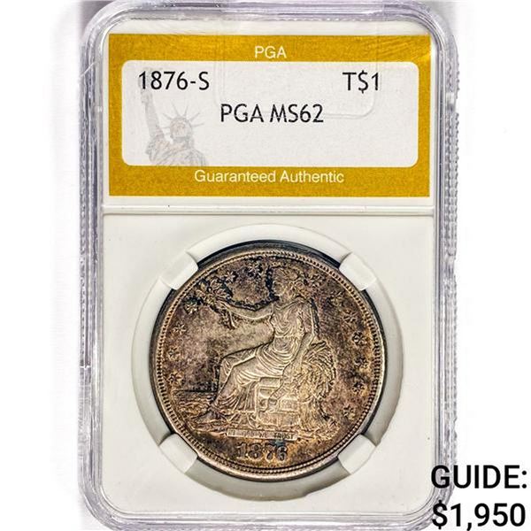 1876-S Silver Trade Dollar PGA MS62