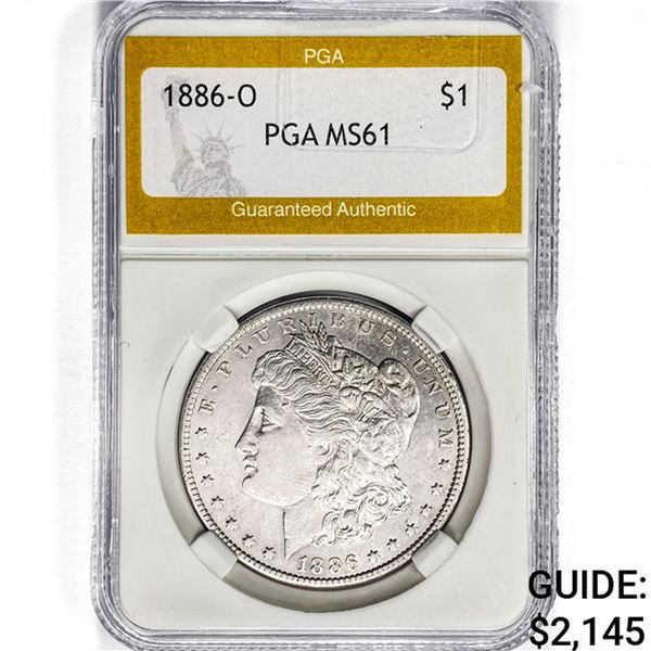 1886-O Morgan Silver Dollar PGA MS61
