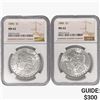 Image 1 : [2] 1886 & 1896 Morgan Silver Dollar NGC MS62