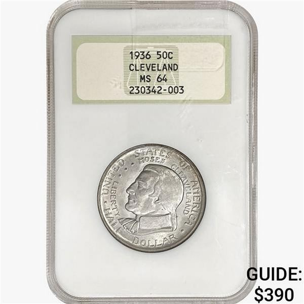 1936 Cleveland Half Dollar NGC MS64