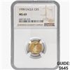 Image 1 : 1998 $5 1/10oz. American Gold Eagle NGC MS69