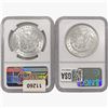 Image 2 : [2] 1885 & 1921 Morgan Silver Dollar NGC BU\MS