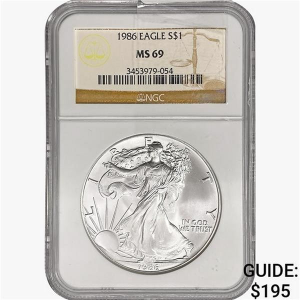 1986 Silver Eagle NGC MS69