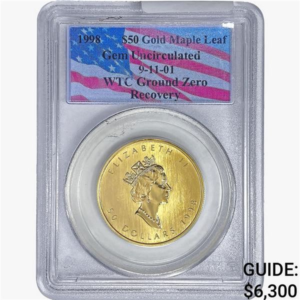 1998 $50 Canada 1oz. Gold PCGS Gem Unc.