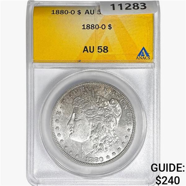 1880-O Morgan Silver Dollar ANACS AU58