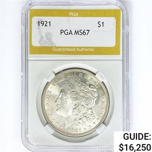 1921 Morgan Silver Dollar PGA MS67
