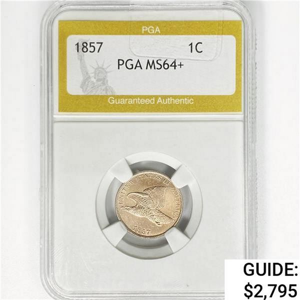 1857 Flying Eagle Cent PGA MS64+