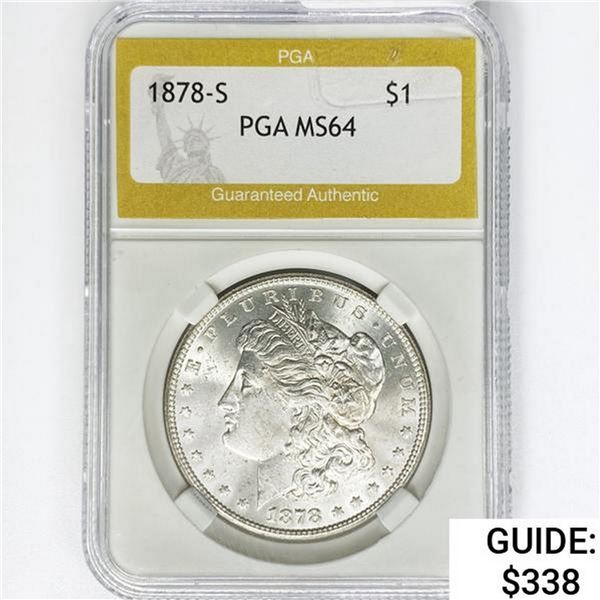 1878-S Morgan Silver Dollar PGA MS64
