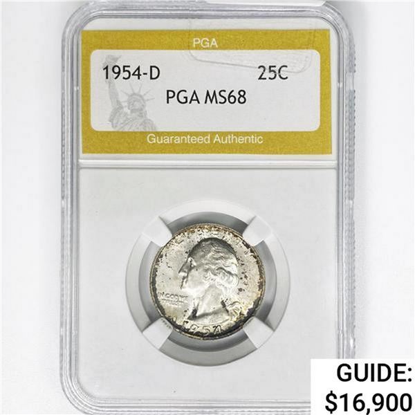 1954-D Washington Silver Quarter PGA MS68