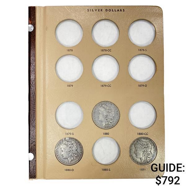 1880-1890 Morgan Silver Dollars Book (10 Coins)