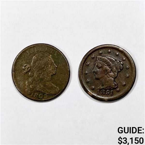 1796-1857 Large Cents (59 Coins)