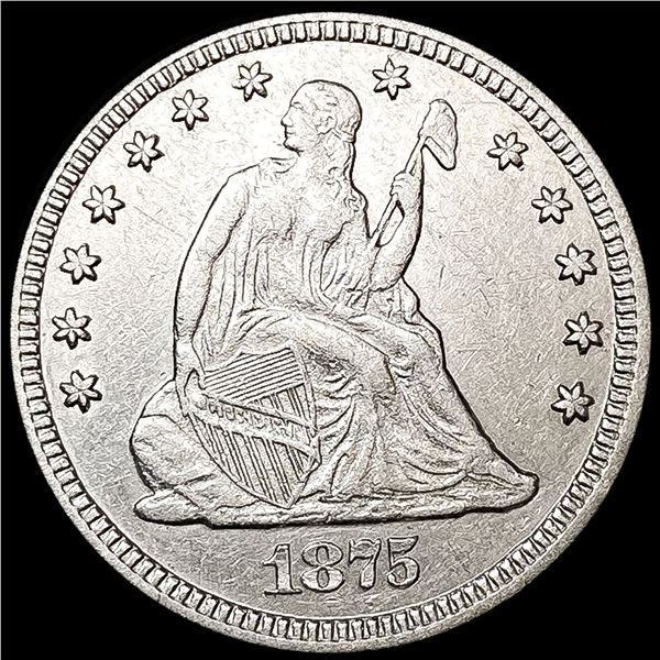 1875 Seated Liberty Quarter CLOSELY UNCIRCULATED