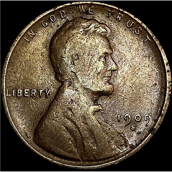 1909-S Wheat Cent LIGHTLY CIRCULATED