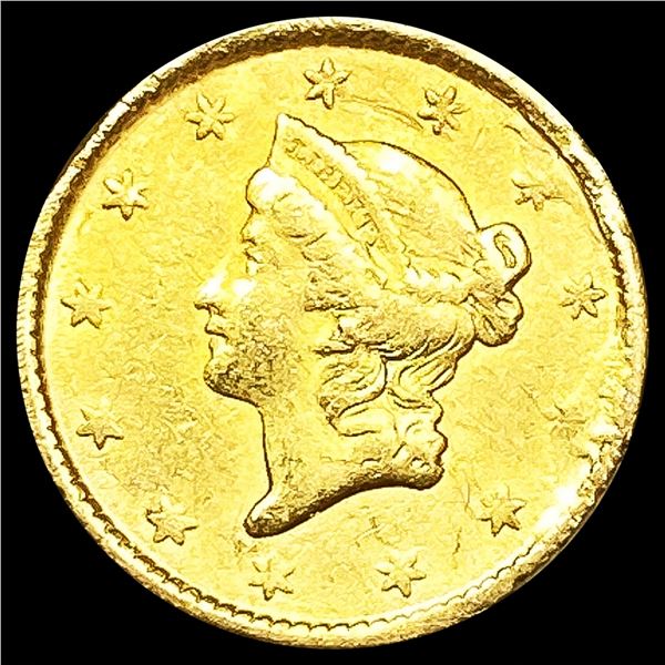 1850's Gold Dollar Pendant LIGHTLY CIRCULATED