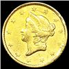 Image 1 : 1850's Gold Dollar Pendant LIGHTLY CIRCULATED