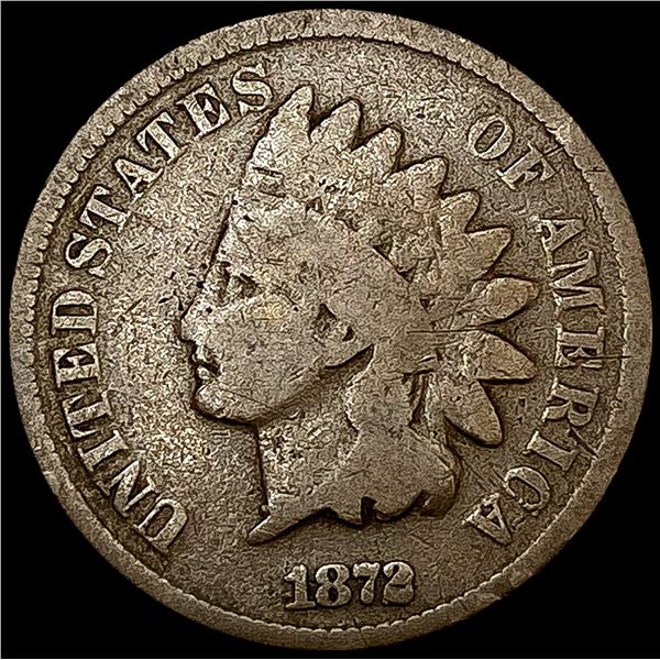 1872 Indian Head Cent NICELY CIRCULATED