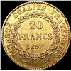Image 2 : 1897 France .1867oz Gold 20 Francs UNCIRCULATED