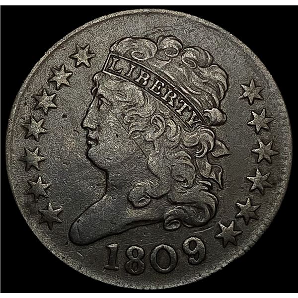 1809 Coronet Head Half Cent NEARLY UNCIRCULATED