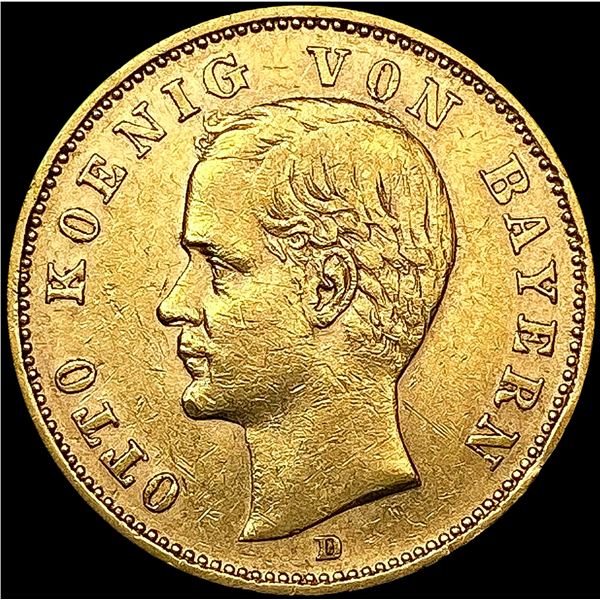 1900 Bavaria .2305oz Gold 20 Mark CLOSELY UNCIRCUL