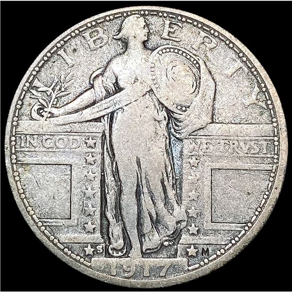 1917-S T1 Standing Liberty Quarter NICELY CIRCULAT