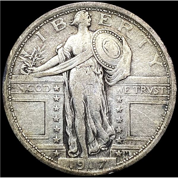 1917 T1 Standing Liberty Quarter LIGHTLY CIRCULATE