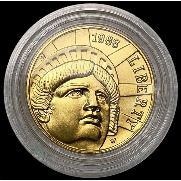 1986 US Commem .25oz Gold $5 SUPERB GEM BU