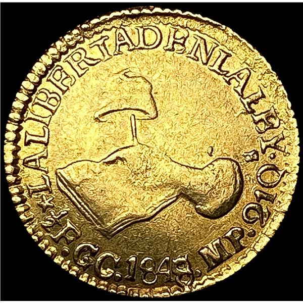 1848 Mexico .0475oz Gold 1/2 Escudo LIGHTLY CIRCUL