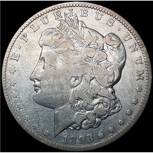 1893-CC Morgan Silver Dollar LIGHTLY CIRCULATED