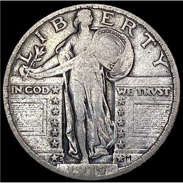 1917-S T2 Standing Liberty Quarter NICELY CIRCULAT