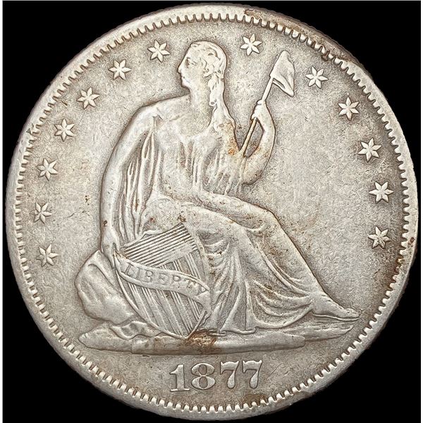 1877-S Seated Liberty Half Dollar NEARLY UNCIRCULA