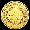 Image 2 : 1852 Rare Gold Dollar NEARLY UNCIRCULATED