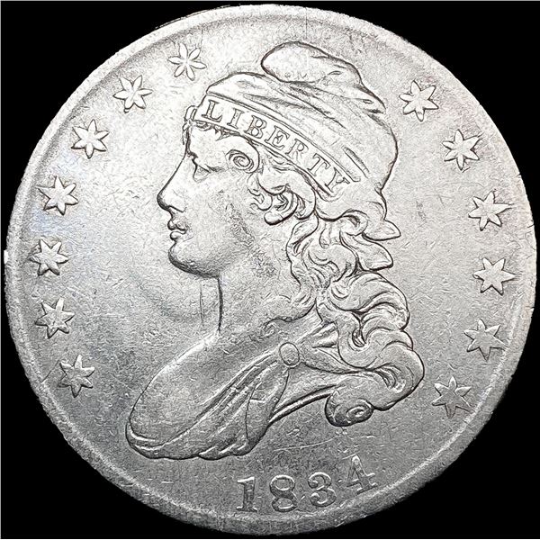 1834 Capped Bust Half Dollar NEARLY UNCIRCULATED