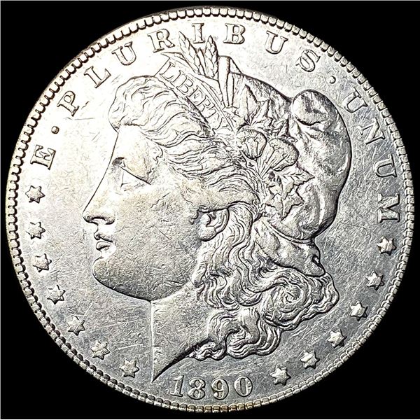 1890-CC Morgan Silver Dollar NEARLY UNCIRCULATED