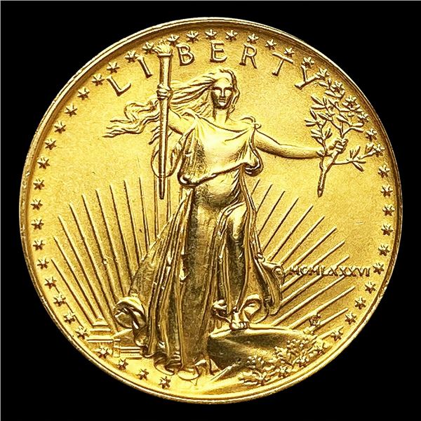 1986 US .25oz Gold $10 Eagle SUPERB GEM BU