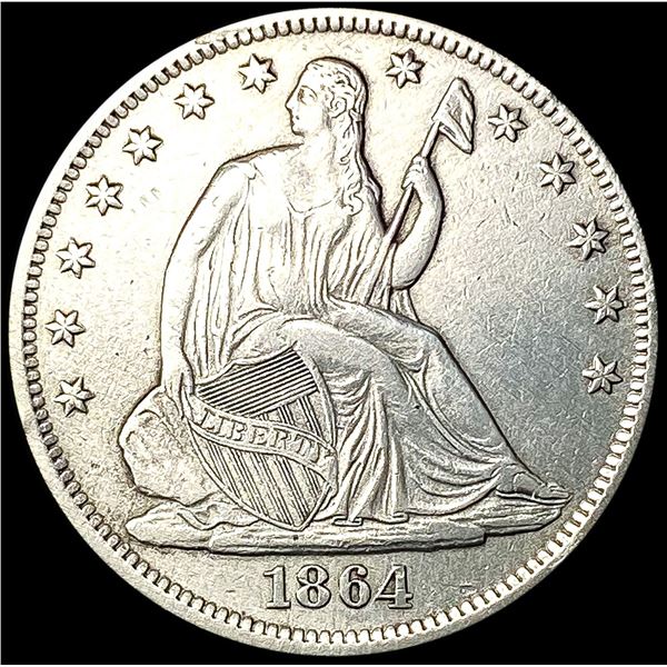 1864-S Seated Liberty Half Dollar CLOSELY UNCIRCUL