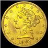 Image 1 : 1901/0-S $5 Gold Half Eagle UNCIRCULATED