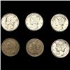 Image 1 : [6] Varied US Coinage (1866, 1868, 1924, (3) 1937-